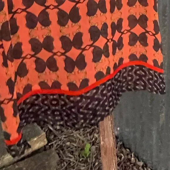 Women's Size Small NIC+ZOE Sleeveless Orange/Black Armadillo Top - Picture 13 of 16